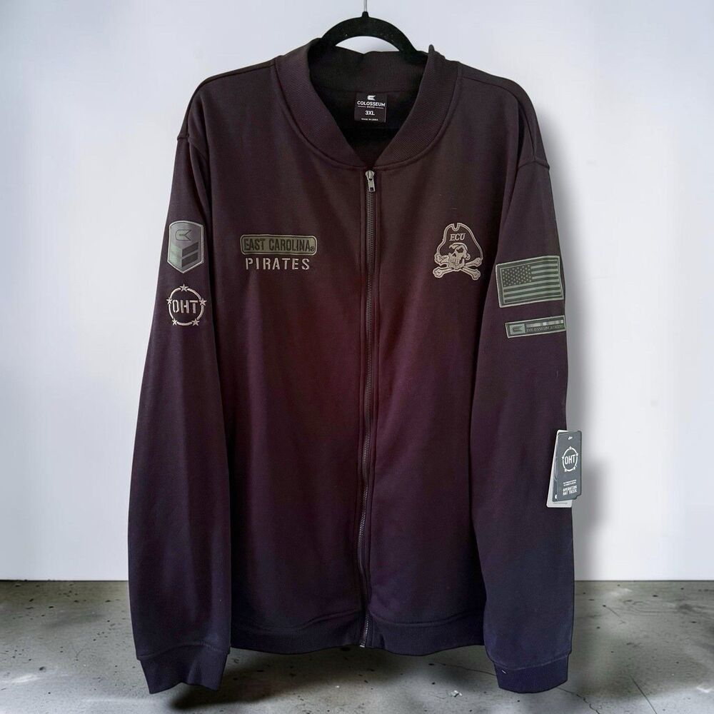 NEW NWT Colosseum ECU East Carolina Pirates OHT Full-Zip Jacket Men’s 3XL Black
